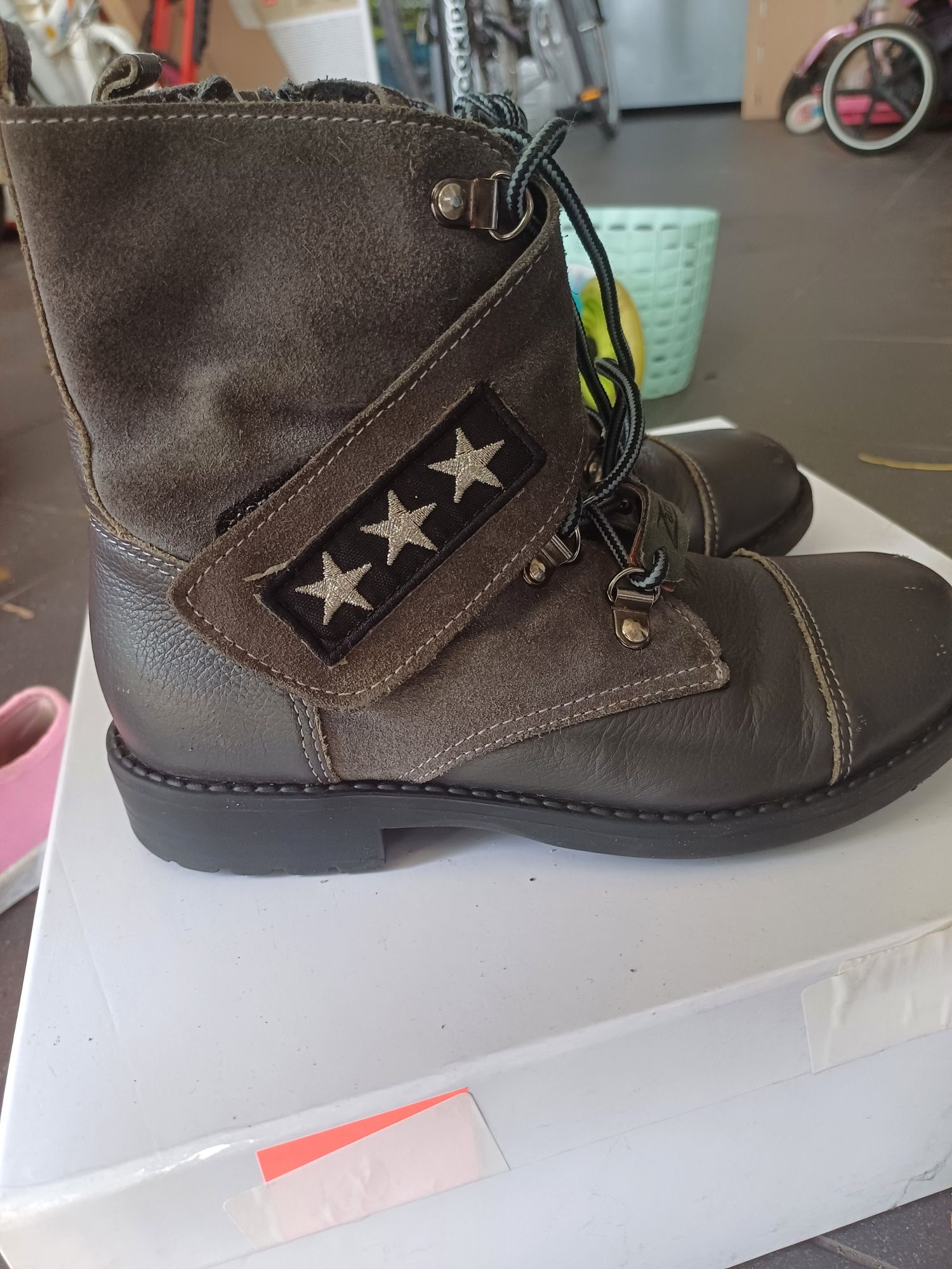 Buty zimowe Zarro skora naturalna r.32