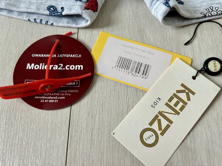 Kenzo Kids krótkie spodenki dresowe 4 lata r. 104 oryginalne Moliera 2