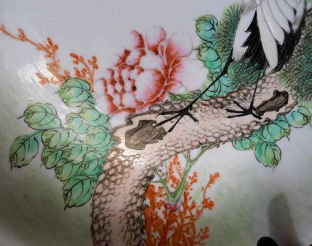 Старинное Китайское фарфоровое декоративное блюдо-"Пять отношений"