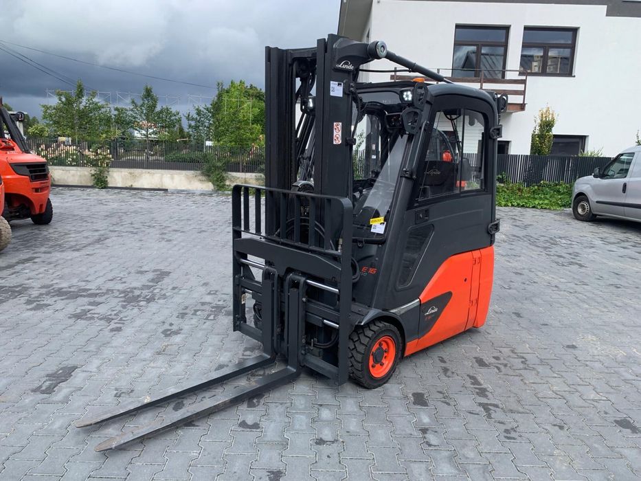 Wózek widłowy Linde E16-02, rok 2020, TRIPLEX 4,62 pozycjoner,peł. Kab