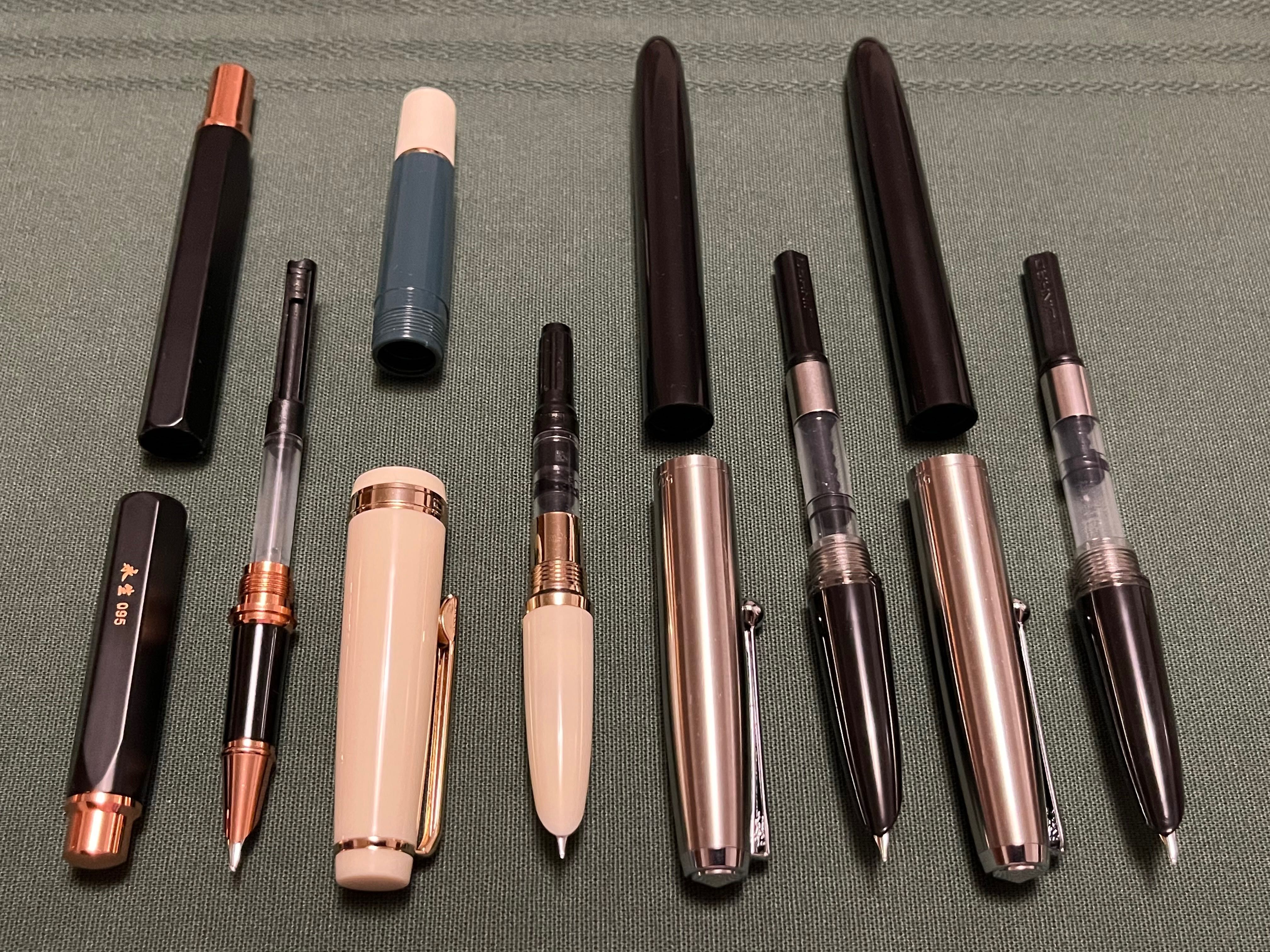 Zestaw 10 piór wiecznych - Platinum, Pilot, Waterman, Parker i inne