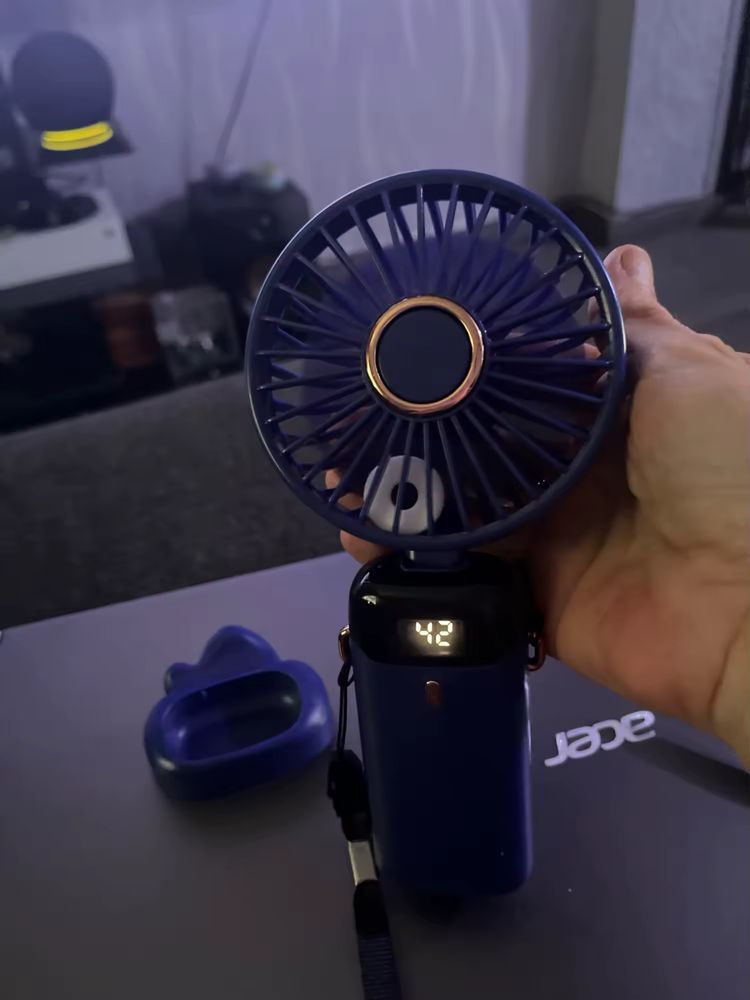 Ventilador Portatil 3 em 1 com Display Led