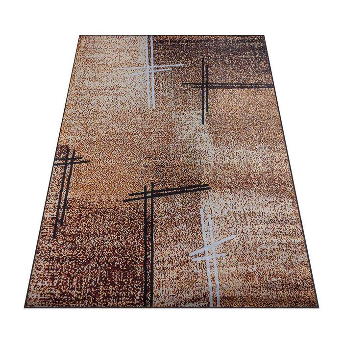 Dywan 200X300cm brązowy do salonu vintage beżowy BCF obszyty