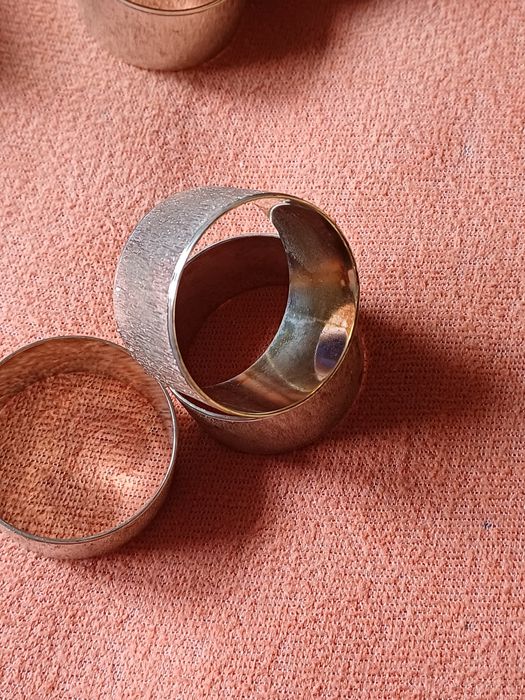 Obrączki, pierścienie na serwetki Vintage, 6 sztuk