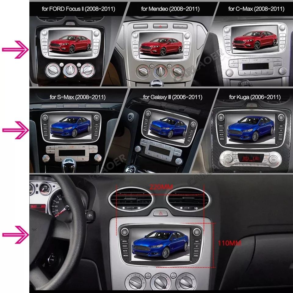 Автомагнитола Ford Mondeo, Focus, C-max, S-Max, Kuga, Galaxy android