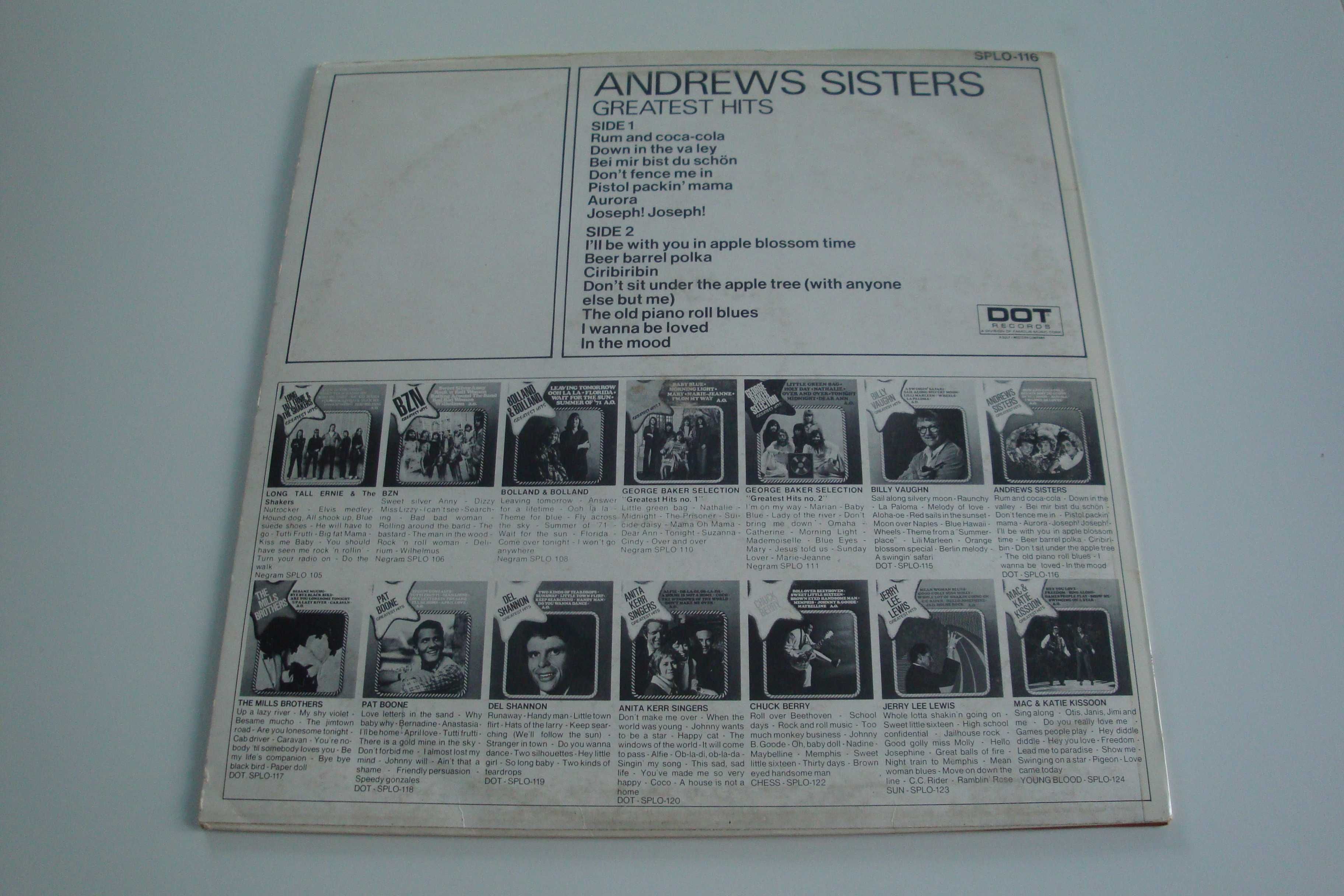 The Andrews Sisters – Greatest Hits LP