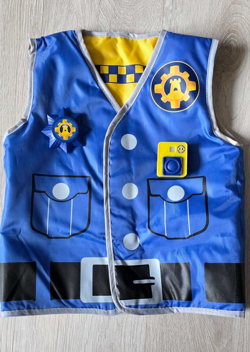 Strój karnawałowy - kamizelka policjanta Malcolma z bajki Strażak Sam