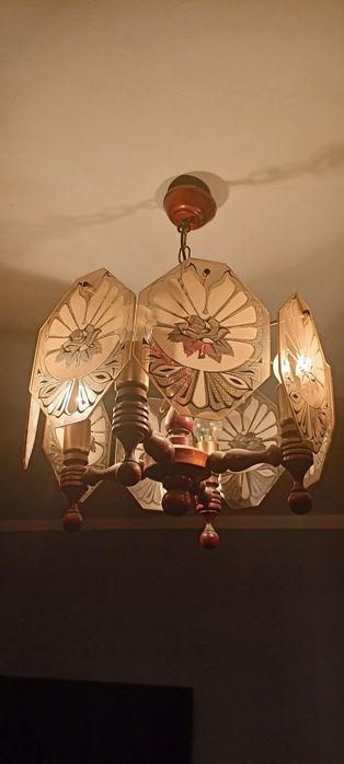 Żyrandol vintage 4 zarówki