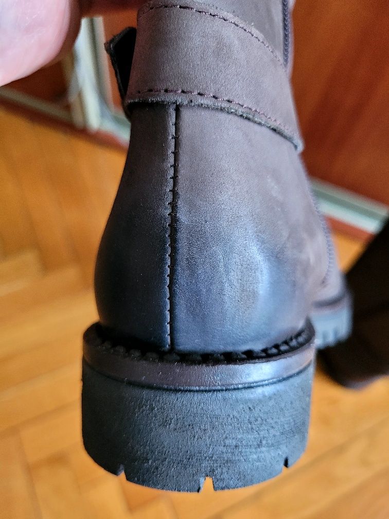 Buty kozaki caprice taupe nubuc nowe rozmiar 38