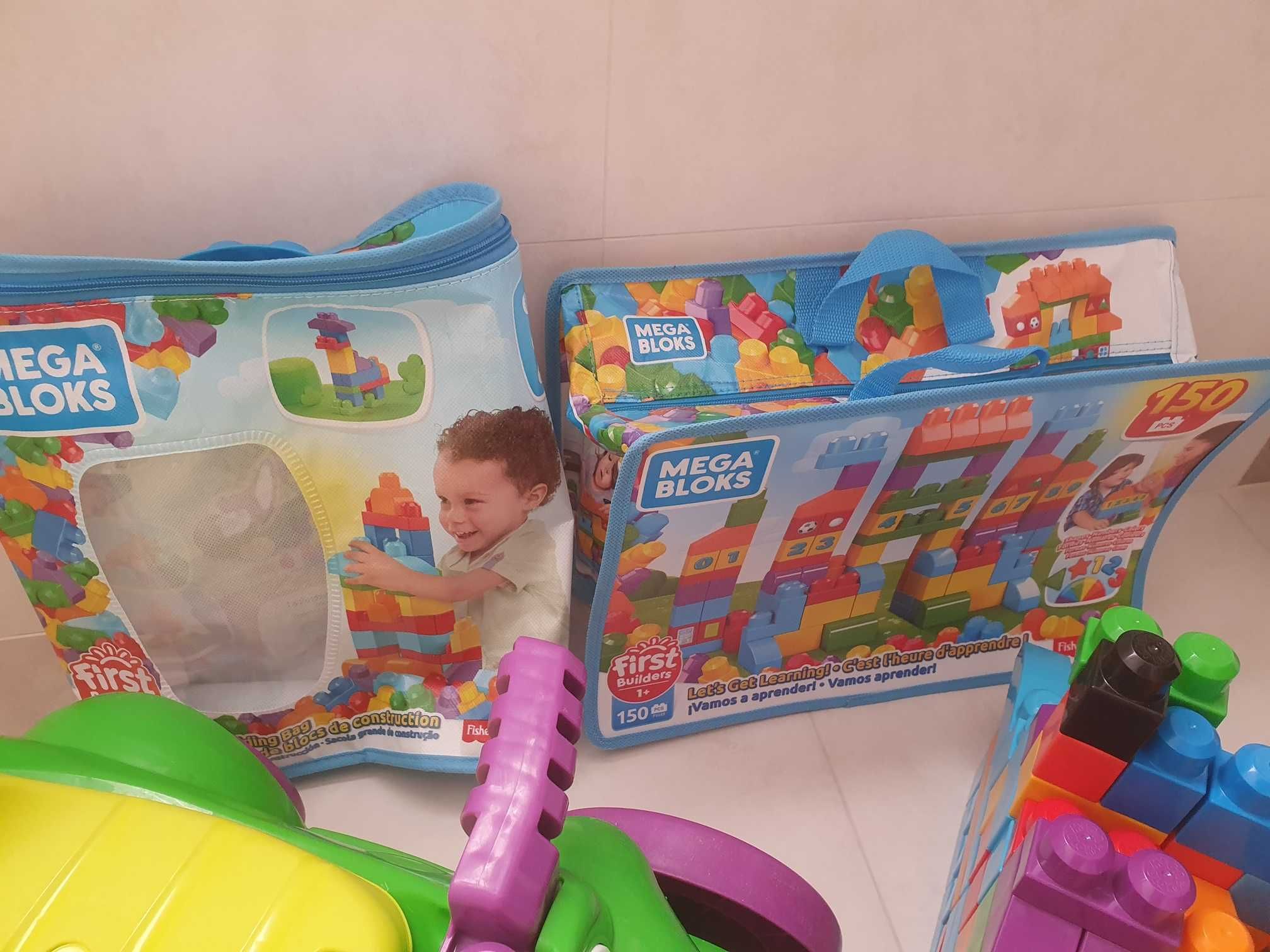 Klocki Mega Bloks + jeździk zjadacz klocków