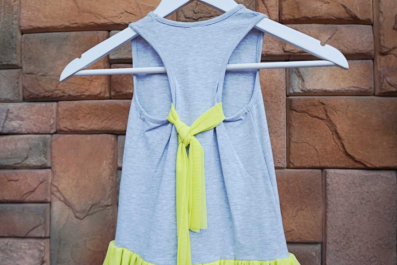 Nowa dresowa sukienka limonka -110