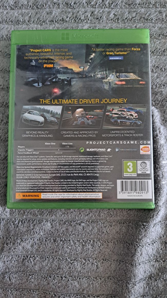 Gra xbox one, Project cars