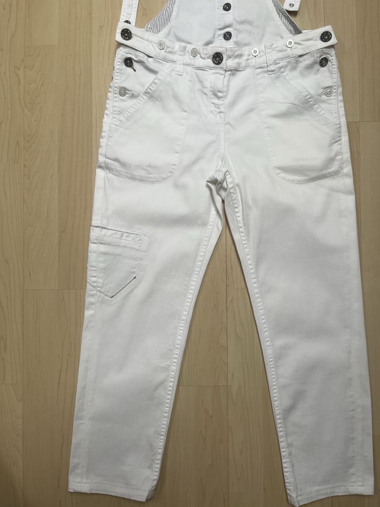 Białe ogrodniczki jeans  DKNY r. XS