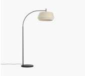 Lampa podłogowa stojąca łukowa z plisowanej tkaniny Dicte