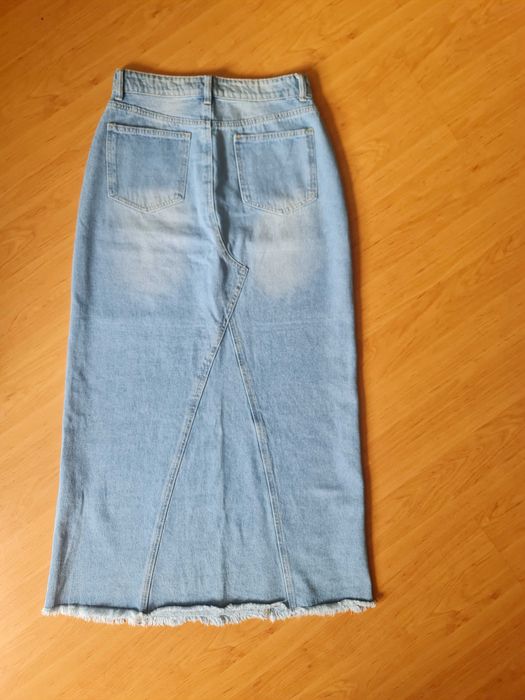 Spodnica jeansowa długa