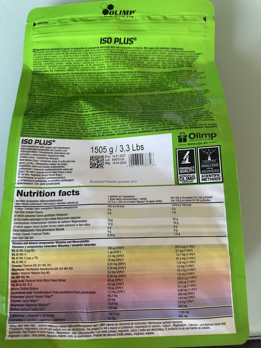 Iso PLUS + L-Carnitine 1505g