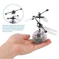 Drone Luz bola cristal Indução Helicóptero Crianças Brinquedos