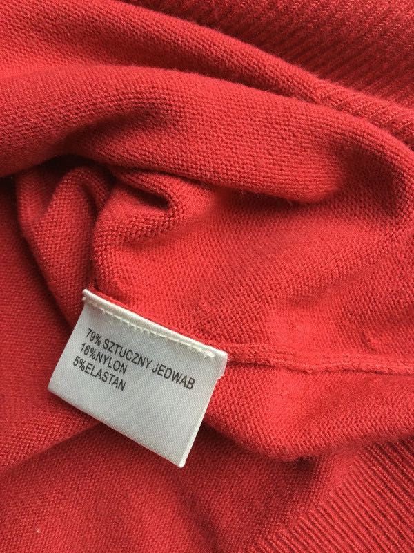 Letni jedwabny malinowy sweter Solar M/L