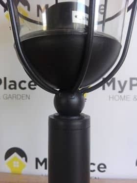 Słupek zewnętrzny ogrodowy Pulfero czarny 42 cm