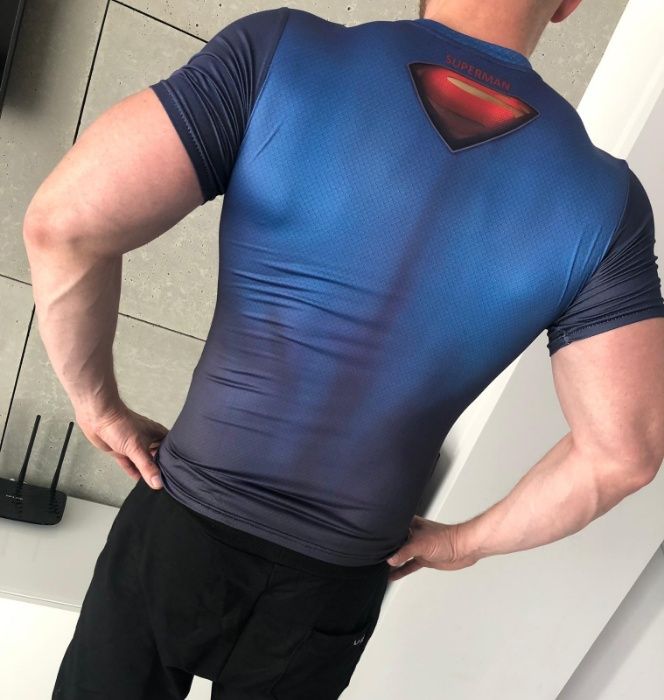 Koszulka Termoaktywna na SIŁOWNIE Rashguard DC SUPERMAN