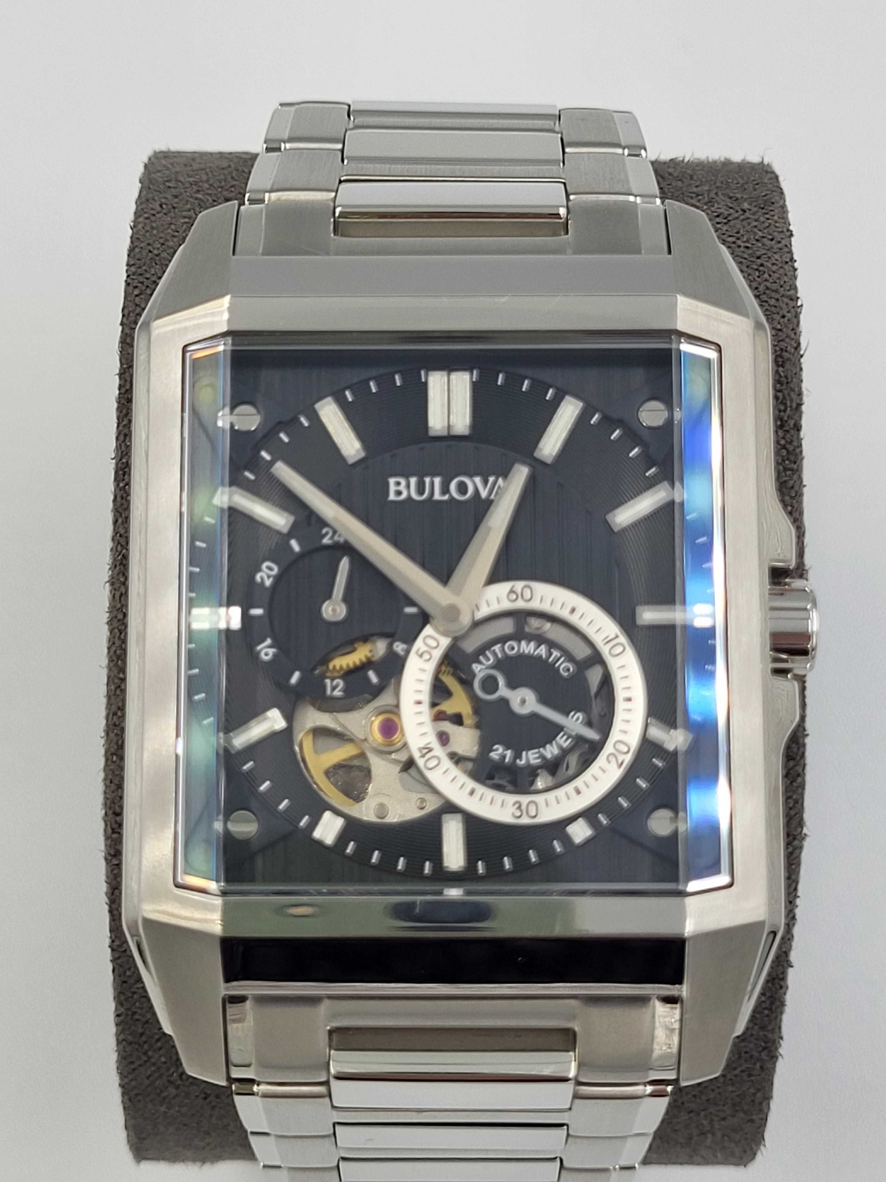 Zegarek Bulova Automatic Classic Open Heart Sapphire Piękne Szkło !!!