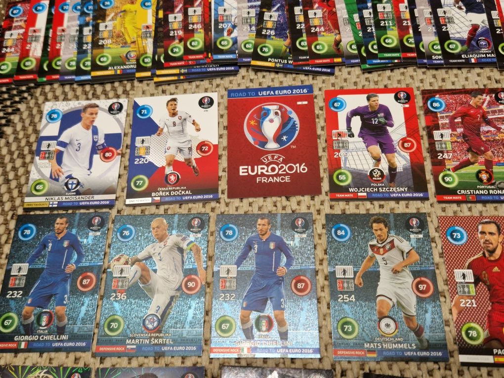 Karty Panini ROAD TO EURO 2016 90szt, 5 limitowanych!