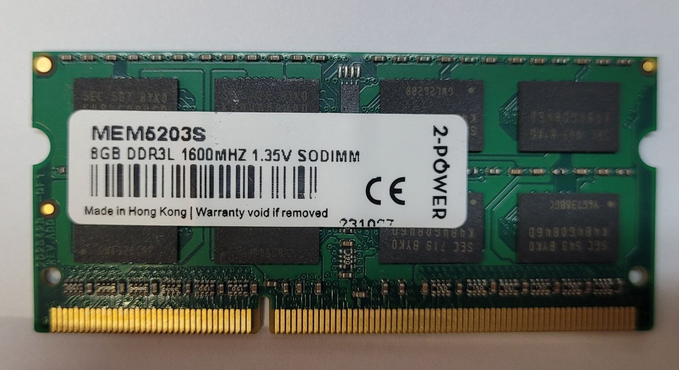 8GB DDR3L 1600MHz SO-DIMM 1.35V – używana, sprawna