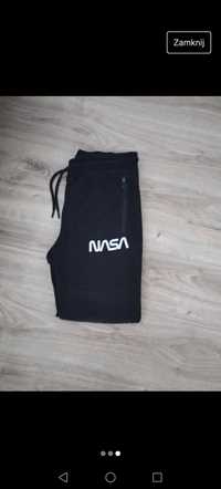 Dresowe, czarne,  spodnie NASA