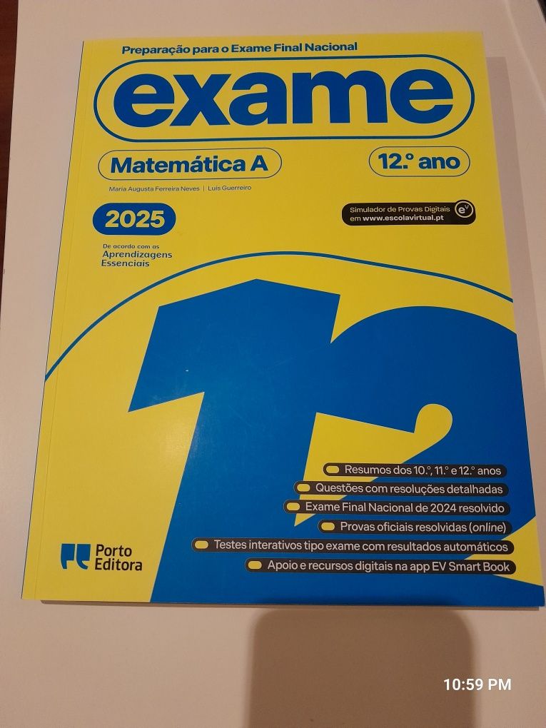 Livro exame matematica A 2025
