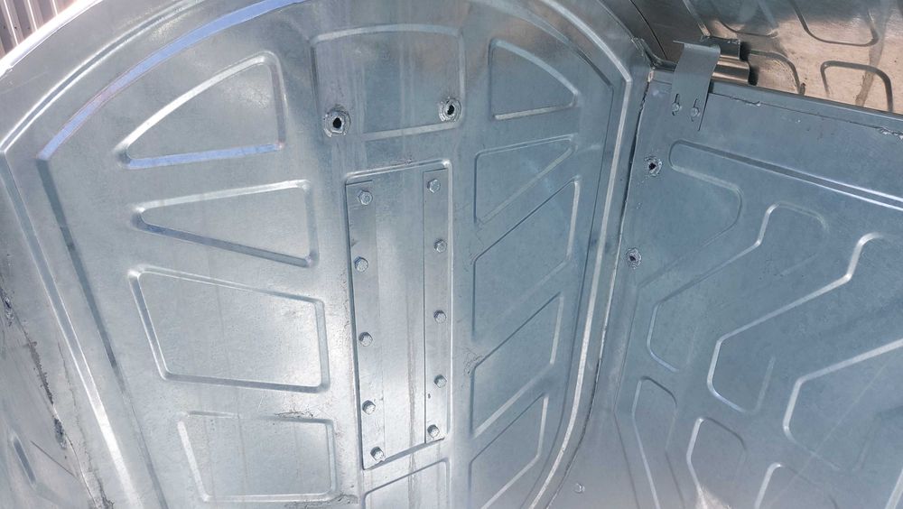 Контейнер для мусора оцинкованный ТБО евроконтейнер мусорный бак 1100