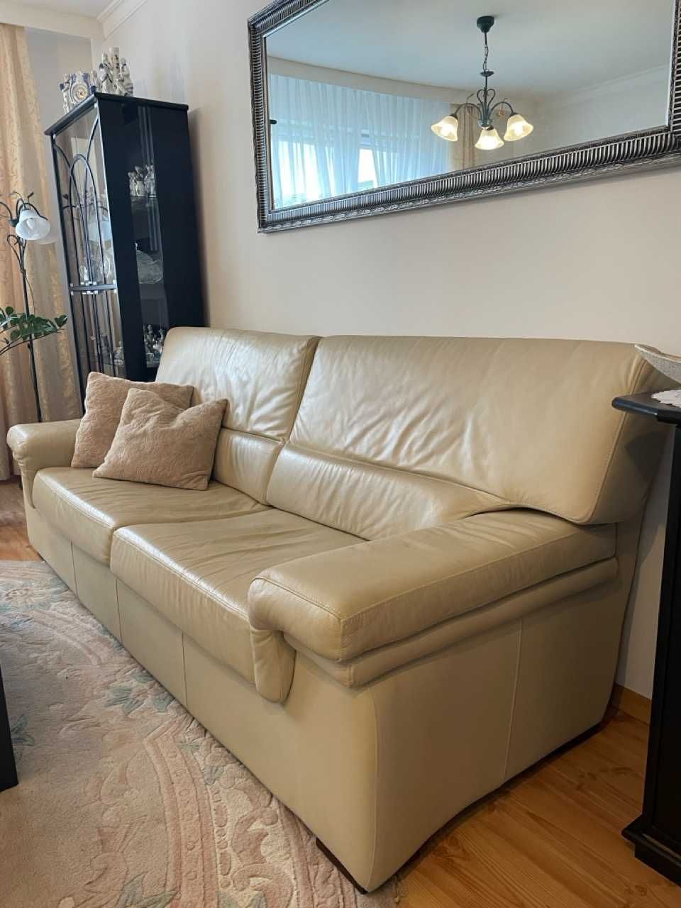 Komplet wypoczynkowy DWIE SZTUKI , kanapy, kanapa sofa skóra + gratis