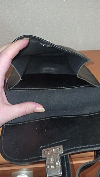 Кожаная барсетка с эмблемой Одесса