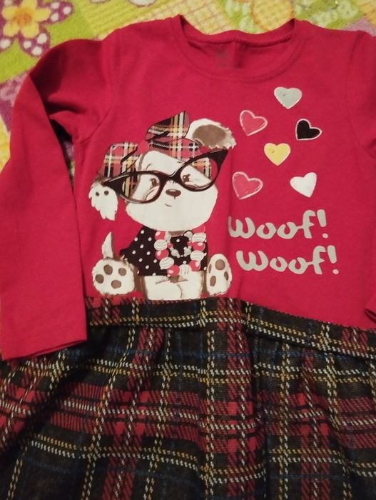 Sukienka krata czerwona 110