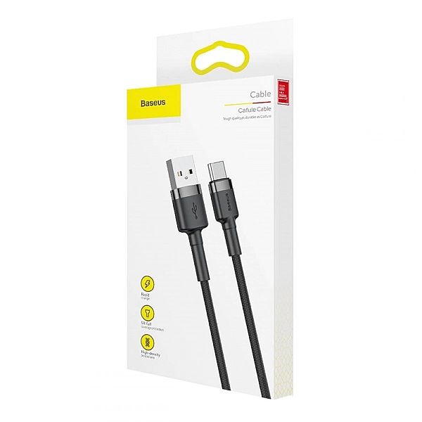 Szybki Kabel Usb/usb-c Quick Charge Mocny Przewód Do Telefonu 0,5m Bas