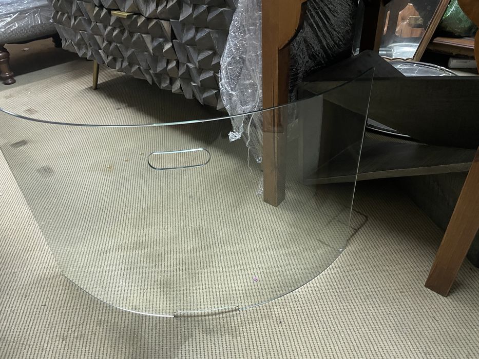 Protecao de lareira em vidro redondo nova