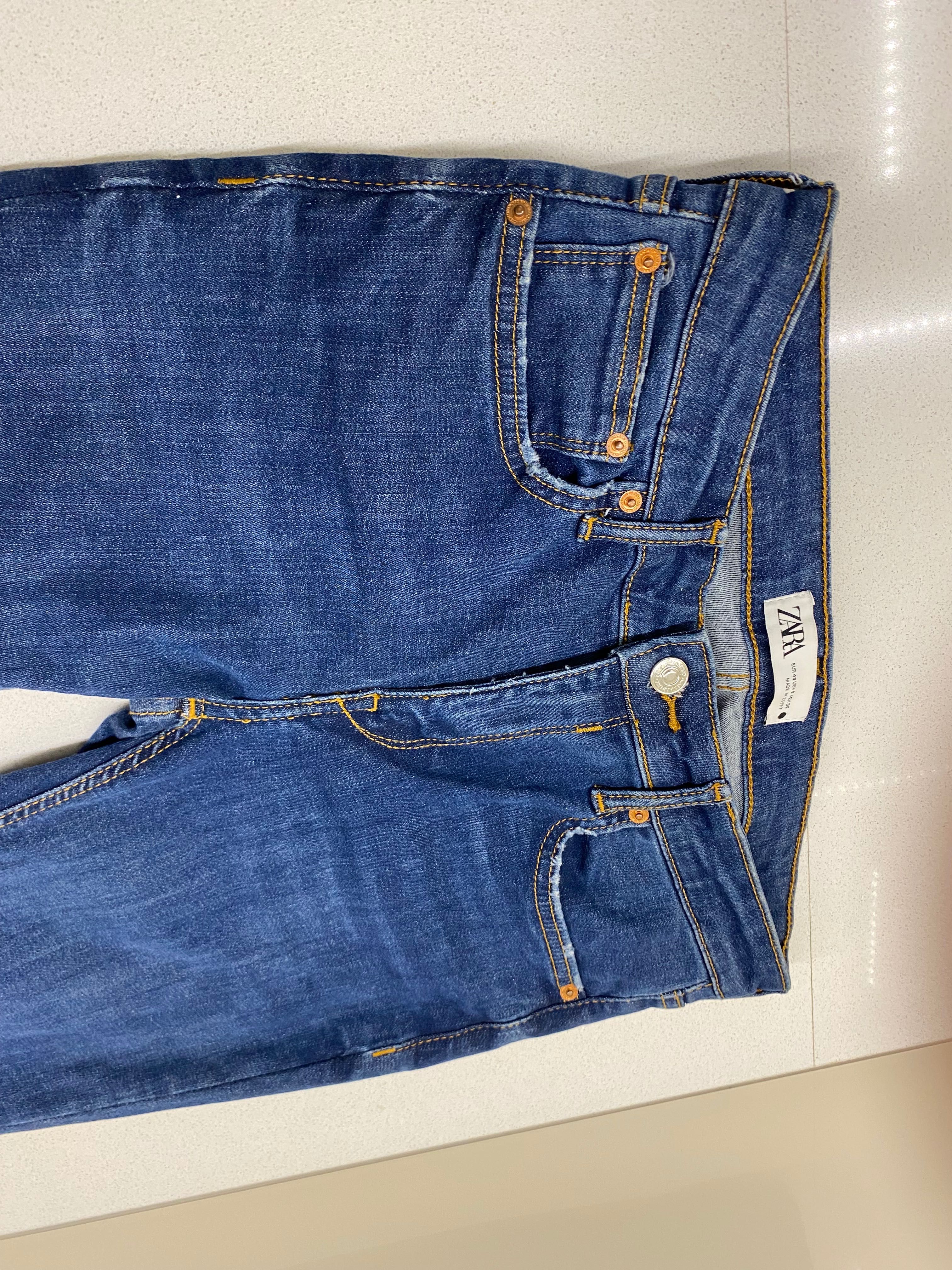 Spodnie jeansowe Zara 38 jak nowe