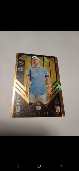 Karta topps match attack, 100 club,Phill Foden