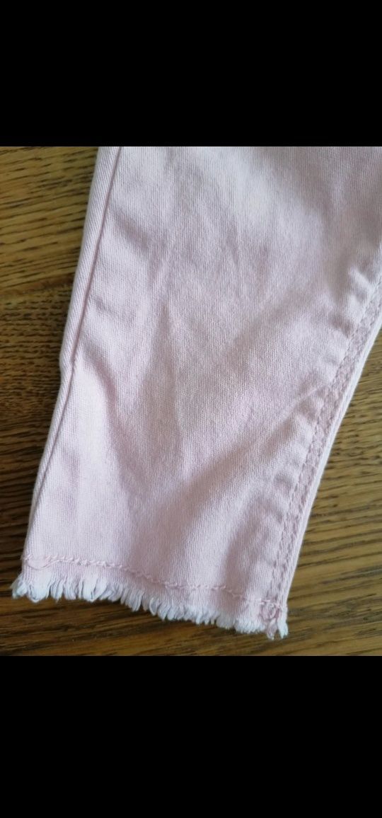 Spodenki jeansy różowe dla dziewczynki baby girl 9-12M rozmiar 80