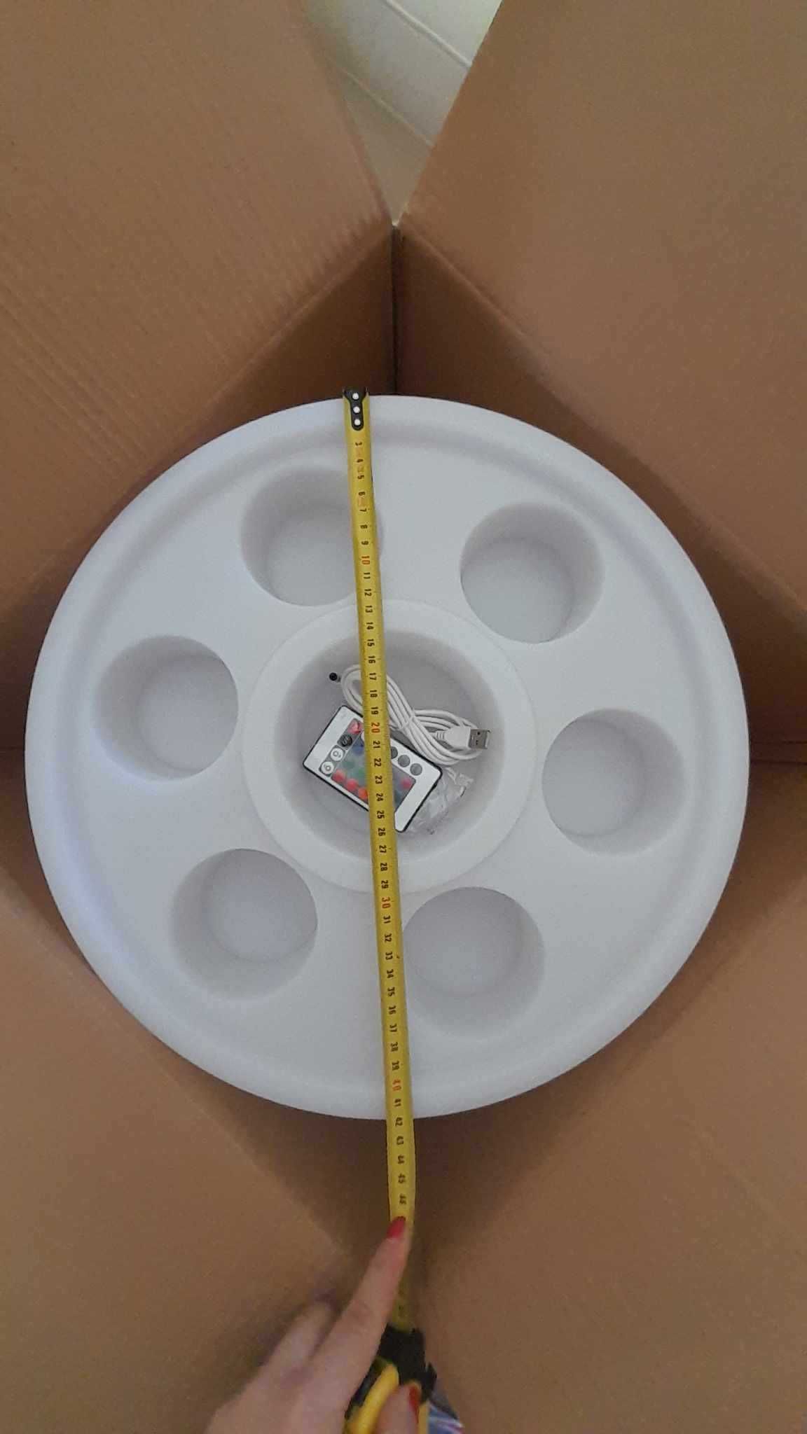 Promocja! Pływający barek na napoje LED RGB beczka basen balia
