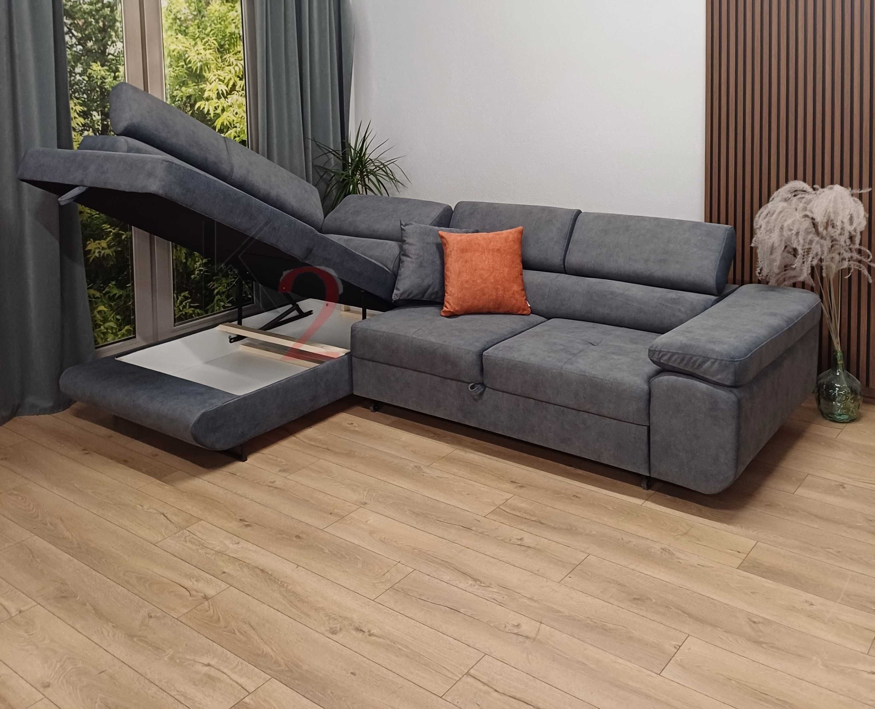 Narożnik ARTEON  POD WYMIAR Kanapa Sofa Rogówka Do Salonu USB Łóżko