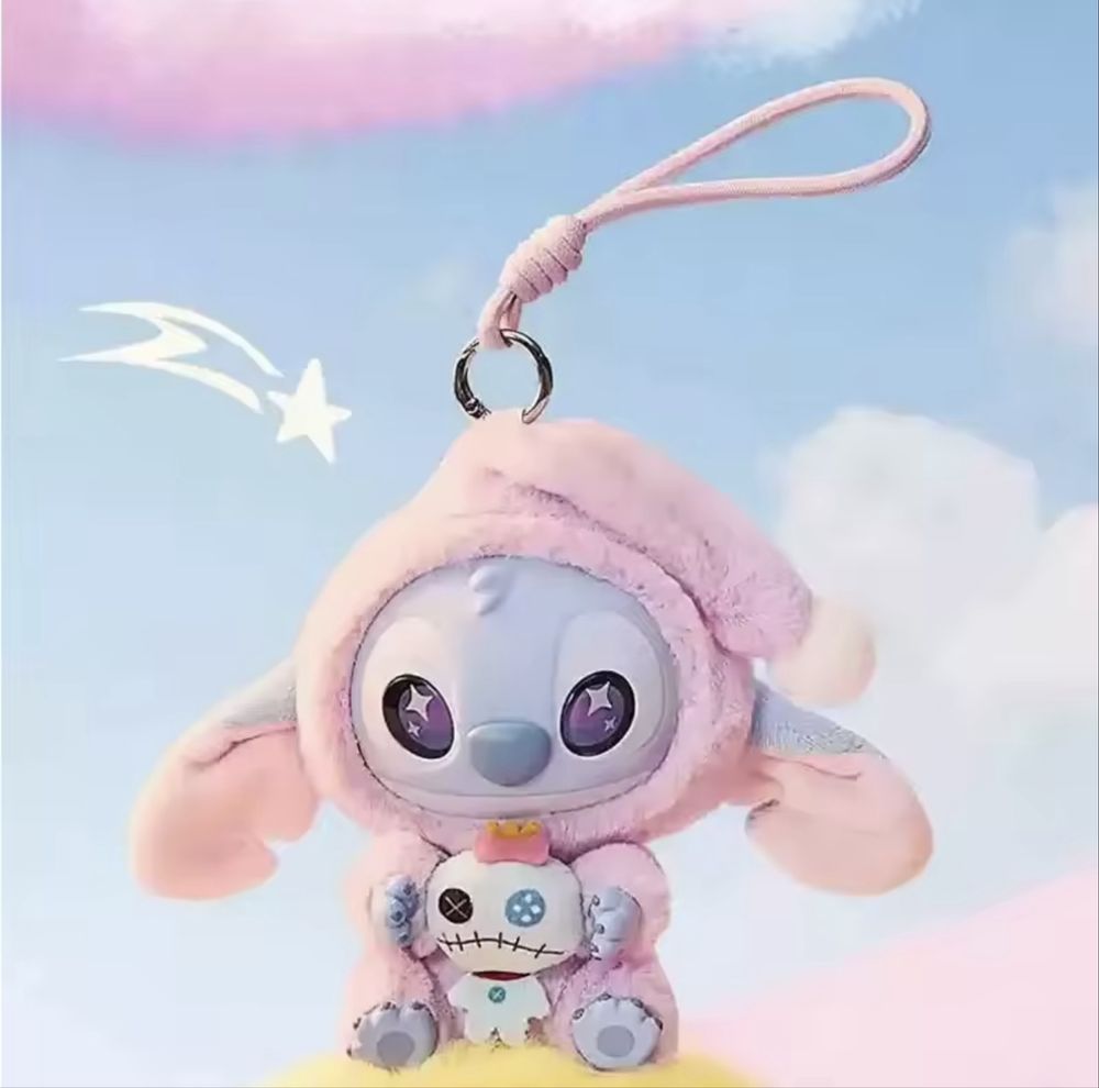 Мʼяка іграшка-брелок Лабубу Стіч (Labubu Stitch). Тренд 2025 року