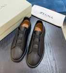 Мужские черные кроссовки Zegna Triple Stitch кеды Зегна кеди кросівки