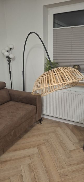 Lampa stojąca, podłogowa Boho, bambus,ratan
