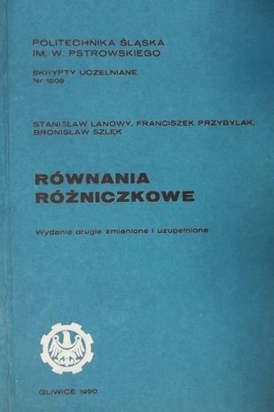 "Równania różniczkowe" S. Łanowy, F. Przybylak, B. Szlęk 1990