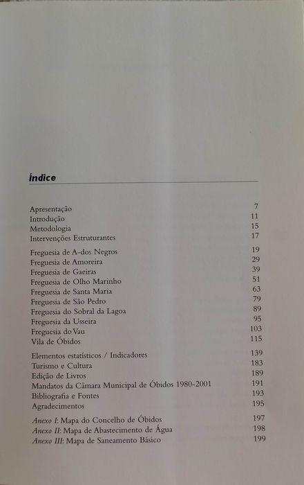 Livro: Óbidos 20 anos de intervenção autárquica 1980-00