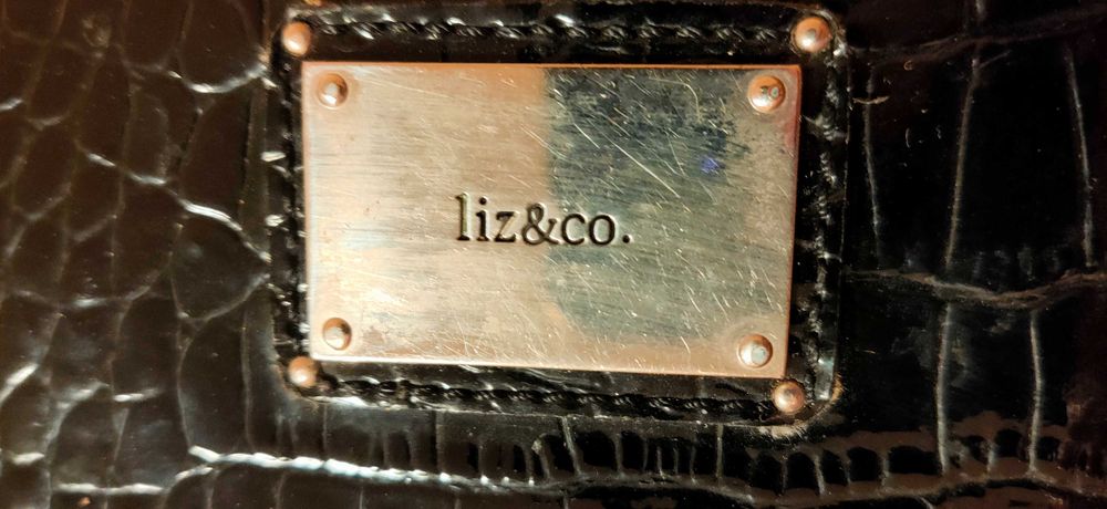 Portfel Liz&Co Etui na telefon Saszetka Samsung iPhone skóra czarny