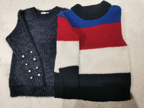 2 Sweterki świąteczne zimowe dla dziewczynki 116