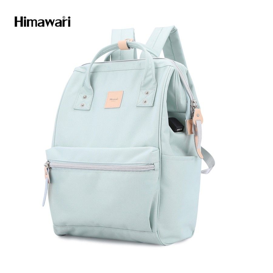 plecak damski miętowy nieprzemakalny na laptopa - himawari