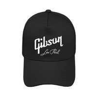 Кепка бейсболка Gibson Les Paul катон черная с белым лого