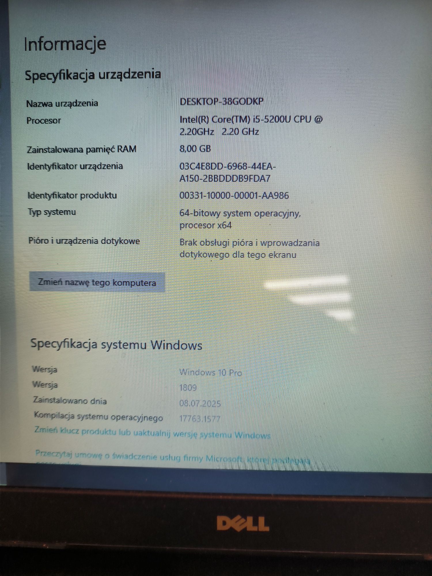 Dell Inspiron 15 / SSD / GeForce / Win 10 / INTEL i5